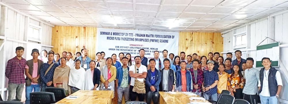 Participants and officials during the seminar and workshop on PMFME scheme held at DC Conference Hall, Noklak on October 27. (DIPR Photo)